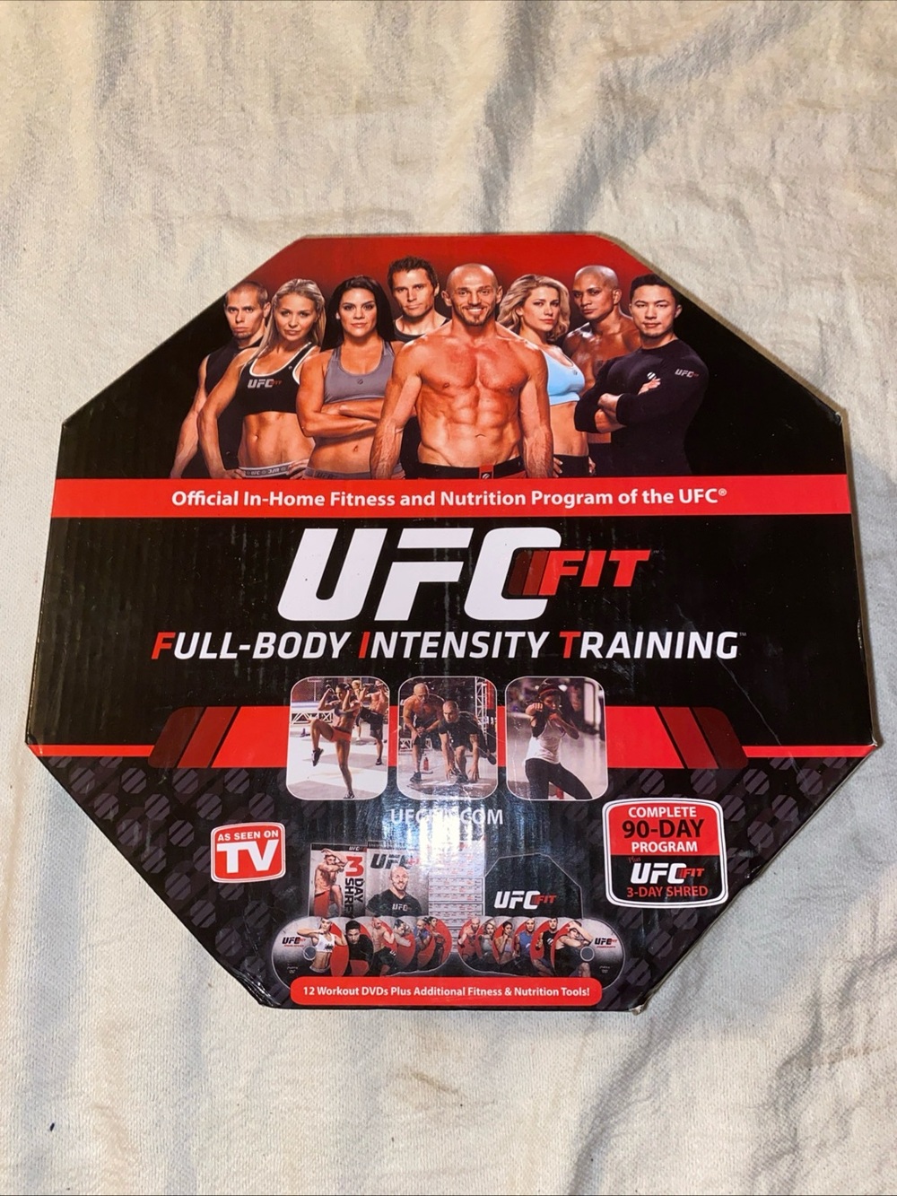 UFC Fit Full-Body Intensity Training DVD Box Set w/ Manual Included Ripped Box